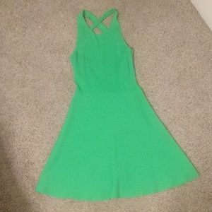 Green dress Criss-Cross back with full skirt
